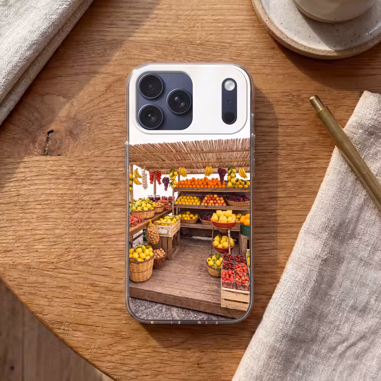 Telefoonhoesje Softcase - Marktkraam - Fruit - Vers — 2