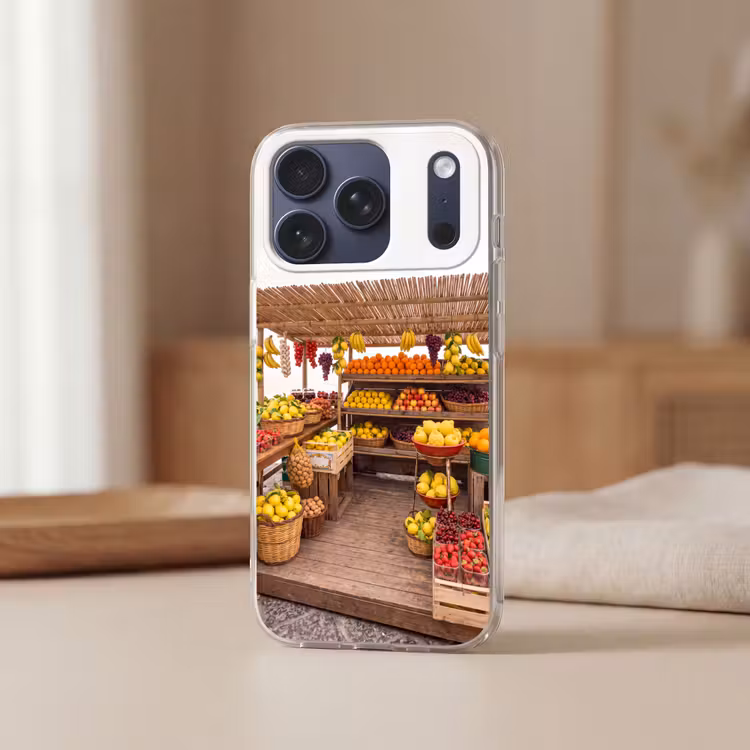 Telefoonhoesje Softcase - Marktkraam - Fruit - Vers — 3