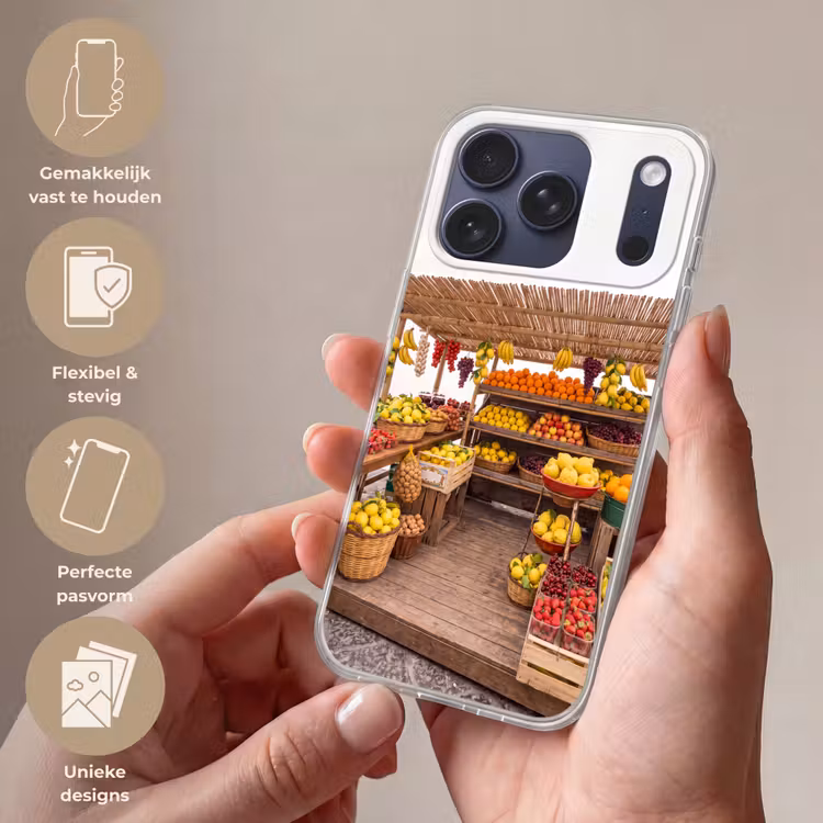Telefoonhoesje Softcase - Marktkraam - Fruit - Vers — 4