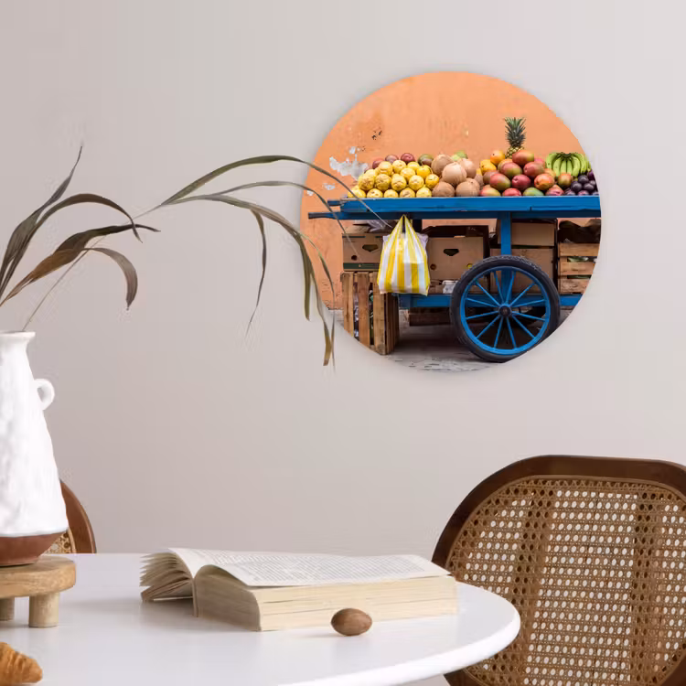 Wandcirkel - Glas - Fruit - Kar - Straat — 4