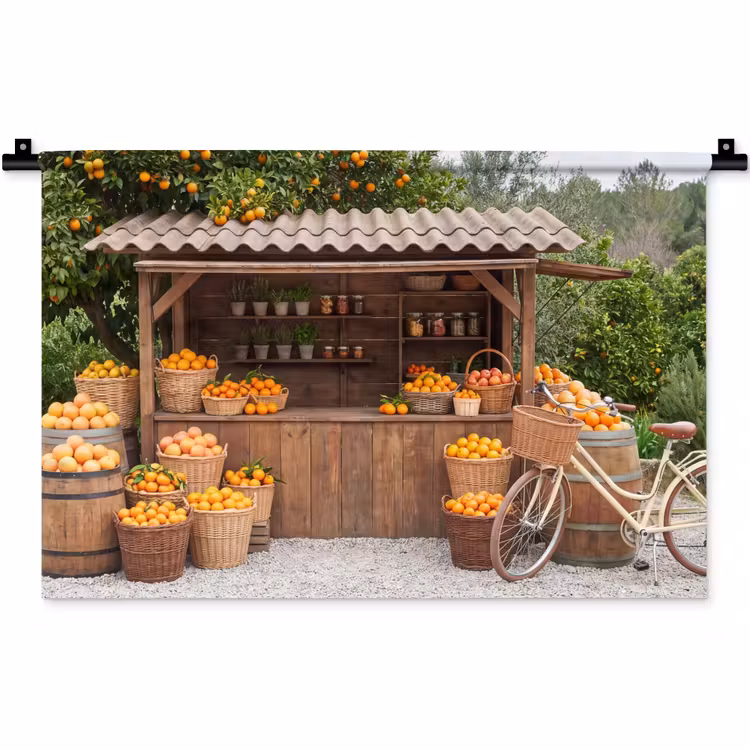 Wandkleed - Fruit - Markt - Landelijk — 1