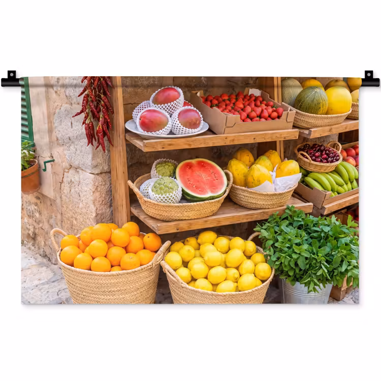 Wandkleed - Fruit - Markt - Vers — 1