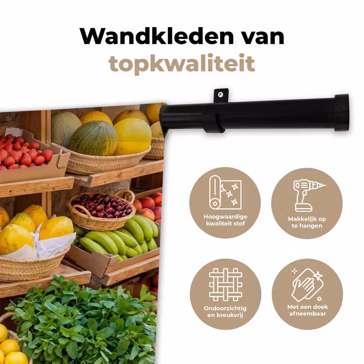 Wandkleed - Fruit - Markt - Vers — 3