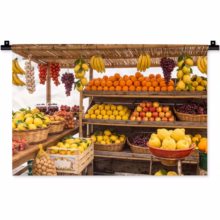 Wandkleed - Marktkraam - Fruit - Vers — 1