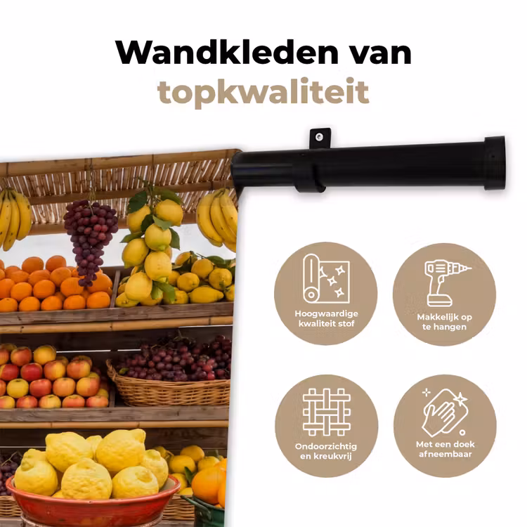 Wandkleed - Marktkraam - Fruit - Vers — 3