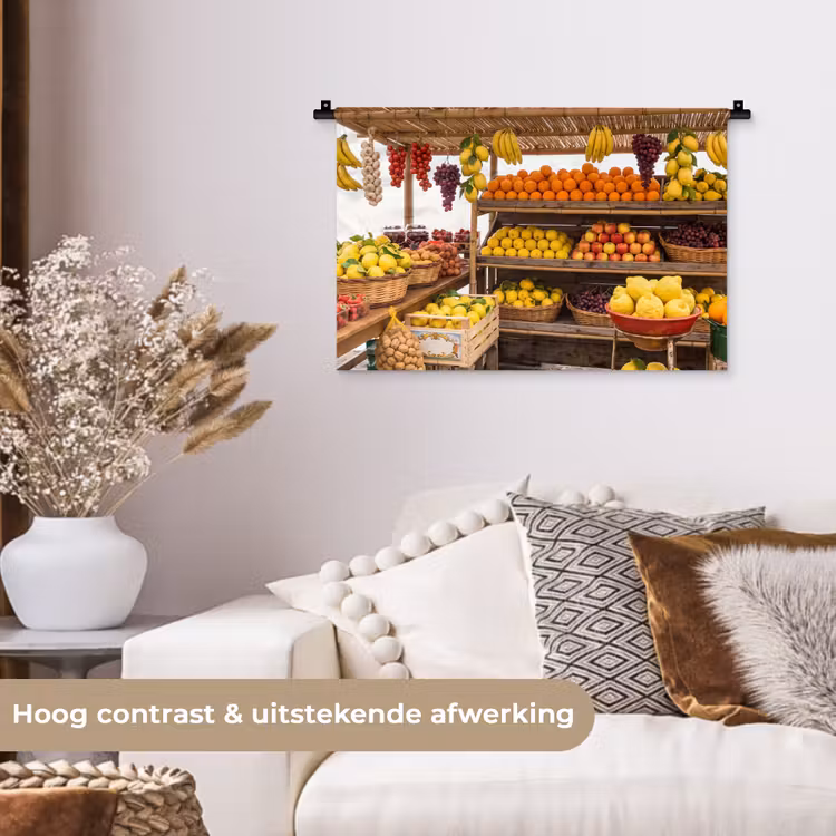 Wandkleed - Marktkraam - Fruit - Vers — 4