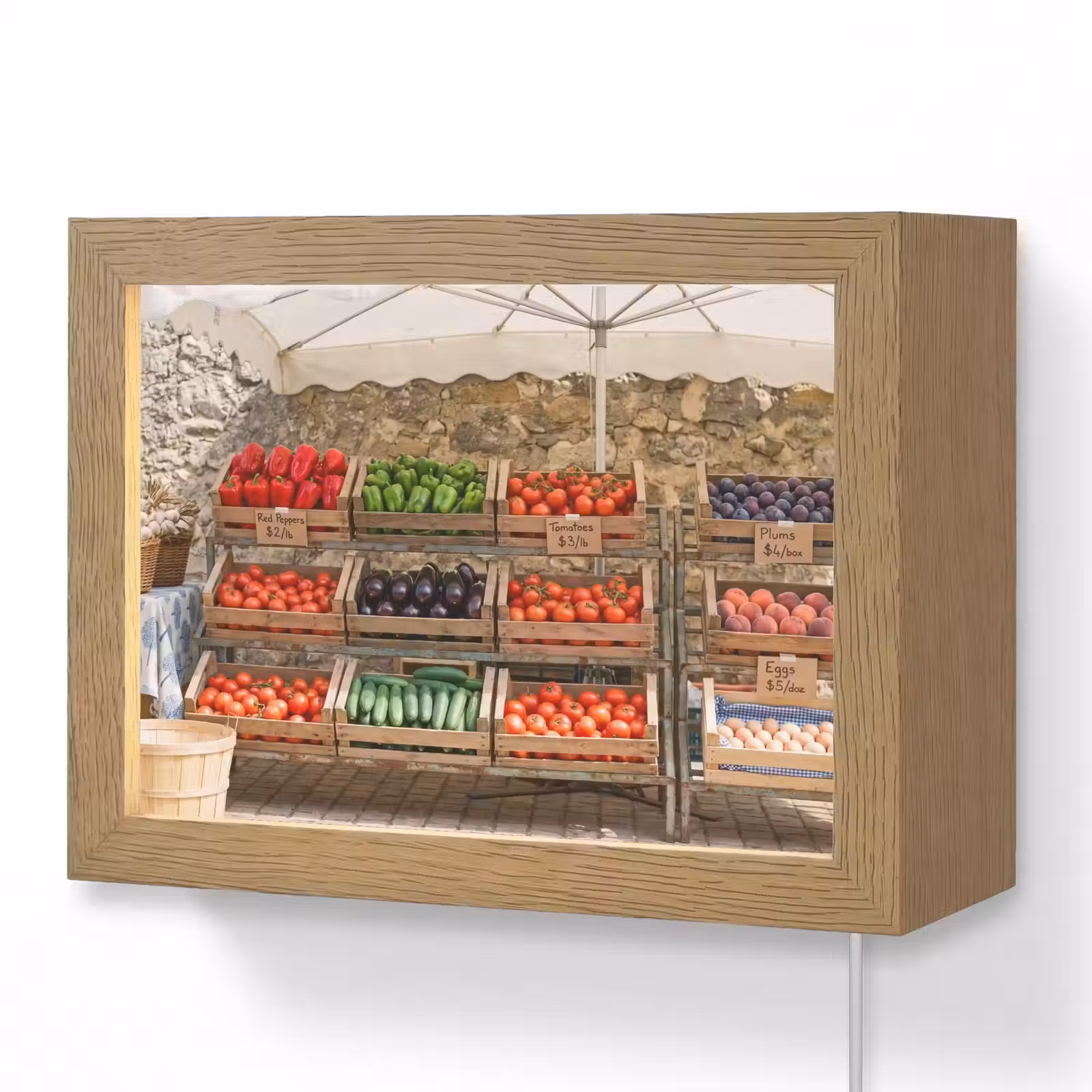 Lightbox - Wandlamp - Eten - Markt - Vers — 1