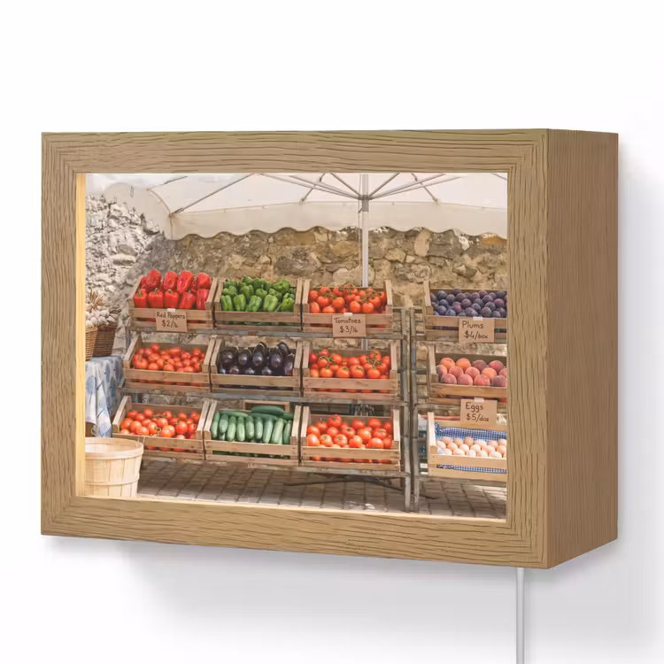 Lightbox - Wandlamp - Eten - Markt - Vers — 1