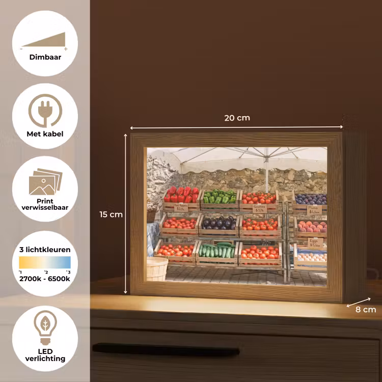 Lightbox - Wandlamp - Eten - Markt - Vers — 9