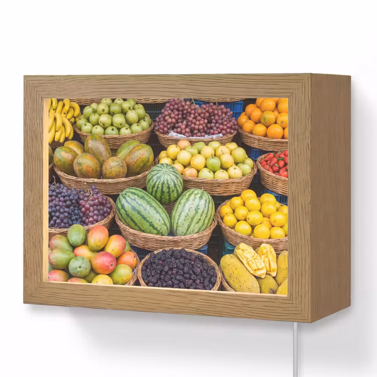 Lightbox - Wandlamp - Fruit - Markt - Kleurrijk — 1