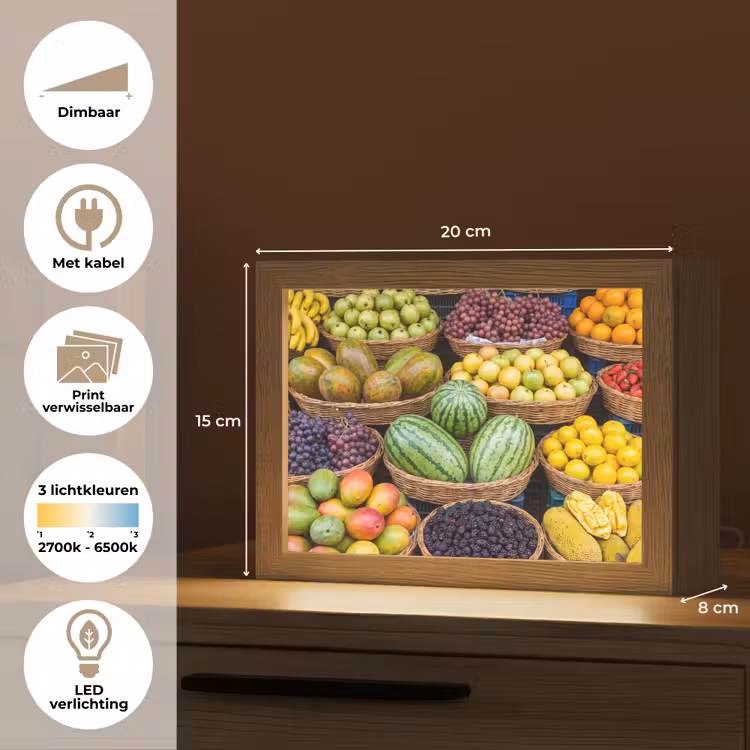 Lightbox - Wandlamp - Fruit - Markt - Kleurrijk — 9