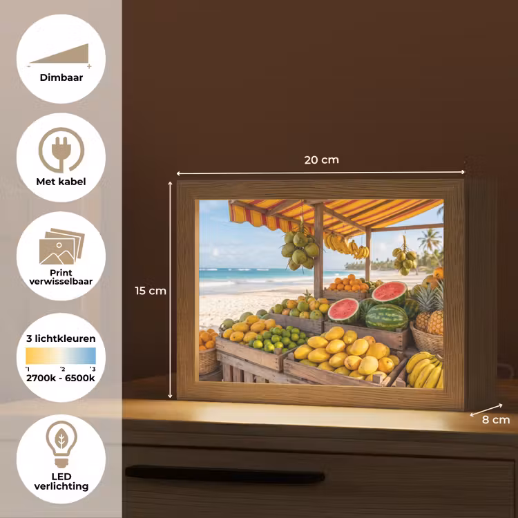 Lightbox - Wandlamp - Fruit - Strand - Tropisch — 9