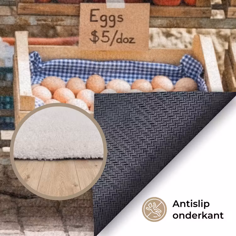 Vloerkleed - Eten - Markt - Vers — 4