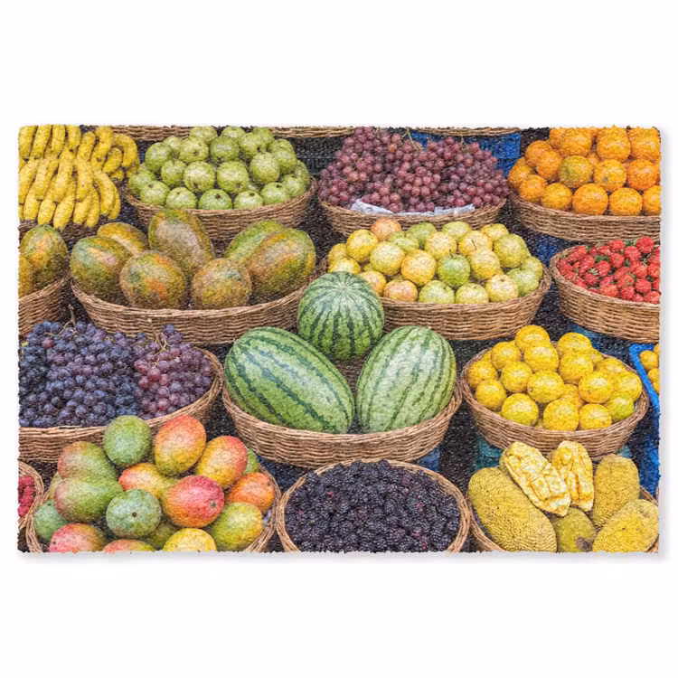 Vloerkleed - Fruit - Markt - Kleurrijk — 1