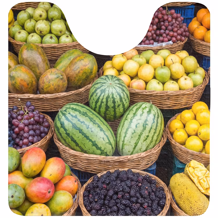 Wc Mat - Fruit - Markt - Kleurrijk — 1
