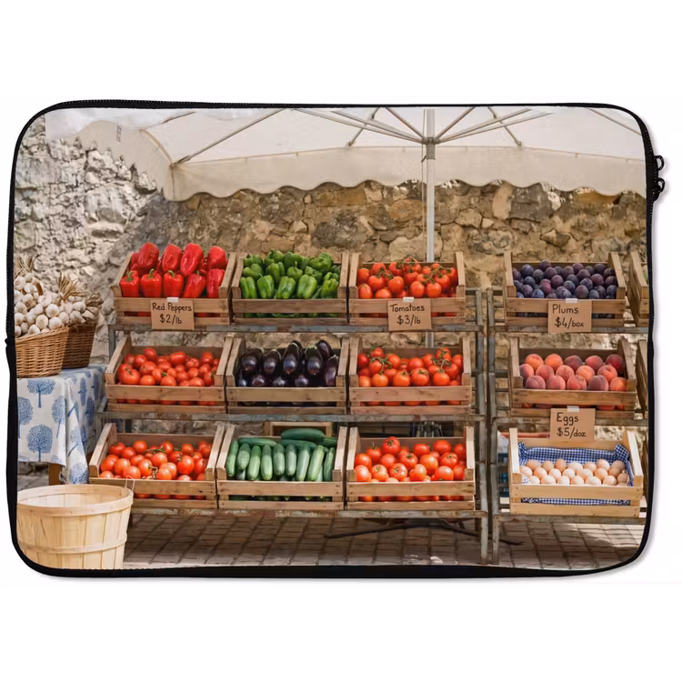 Laptophoes - Eten - Markt - Vers — 1