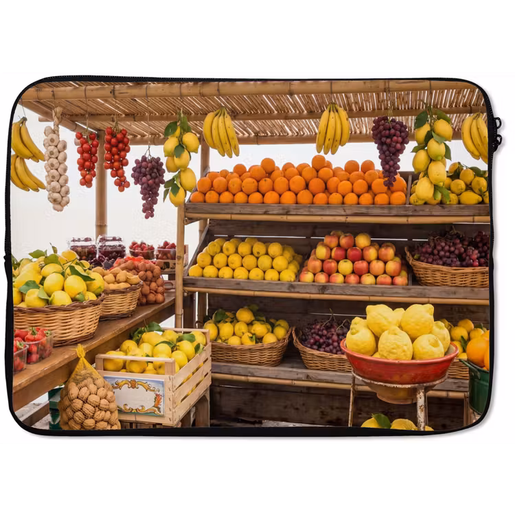 Laptophoes - Marktkraam - Fruit - Vers — 1