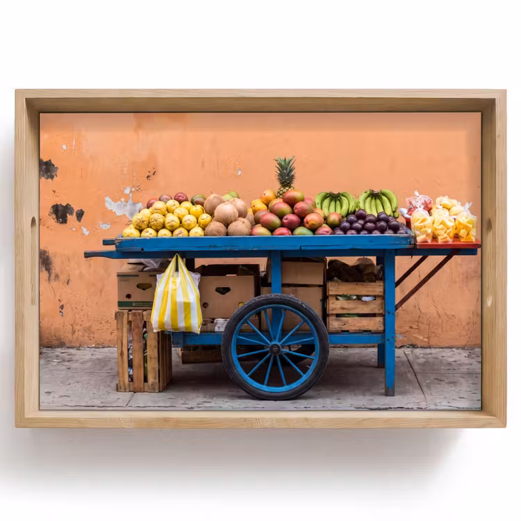 Dienblad - Fruit - Kar - Straat — 1