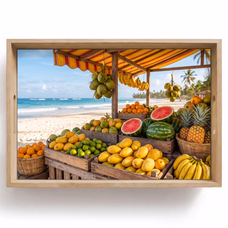 Dienblad - Fruit - Strand - Tropisch — 1