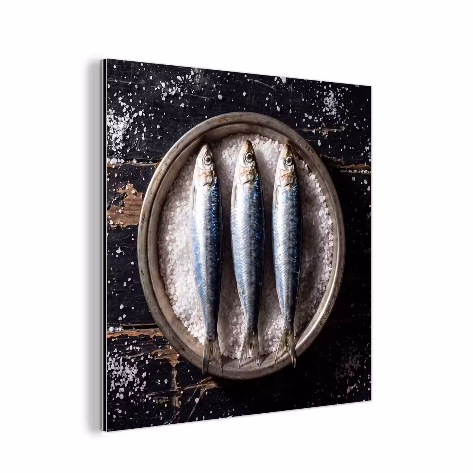 Aluminium schilderij - Vis - Zout - Eten — 1