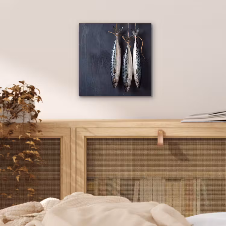 Aluminium schilderij - Drie vissen - Touw — 4