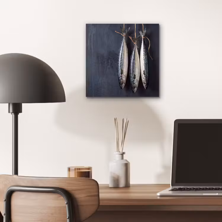 Aluminium schilderij - Drie vissen - Touw — 6