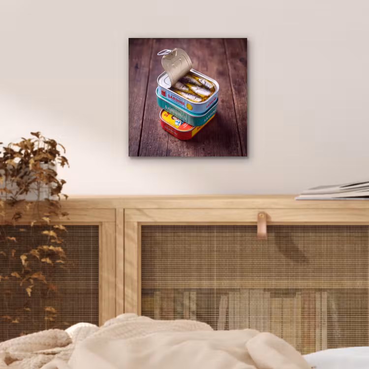 Aluminium schilderij - Vis - Blikjes - Keuken — 4