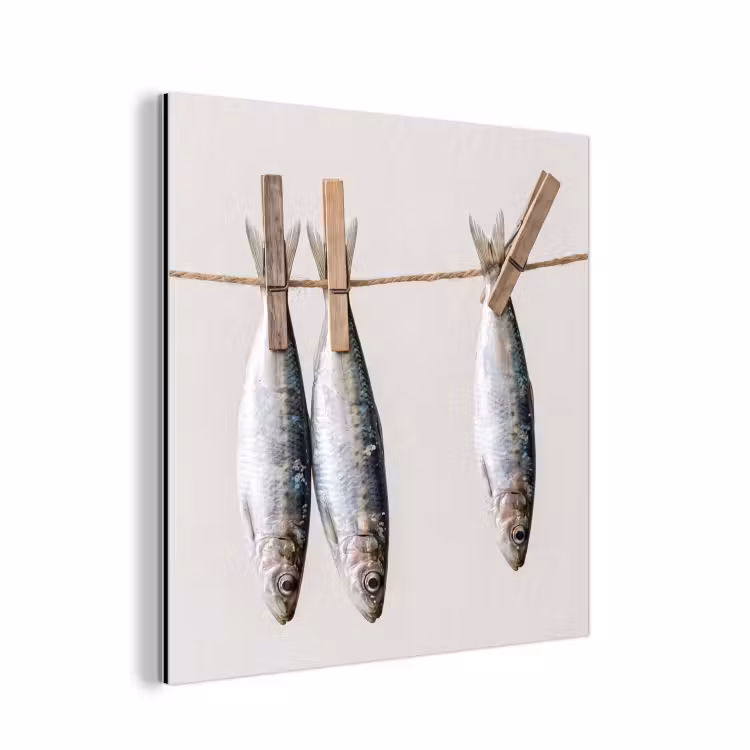 Aluminium schilderij - Vis - Hangend - Eten — 1