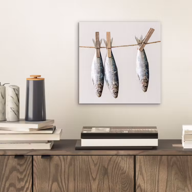 Aluminium schilderij - Vis - Hangend - Eten — 2