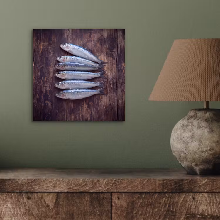Aluminium schilderij - Vis - Hout - Eten — 3