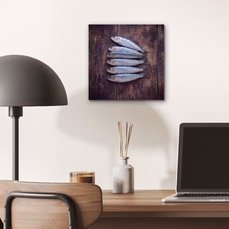 Aluminium schilderij - Vis - Hout - Eten — 6