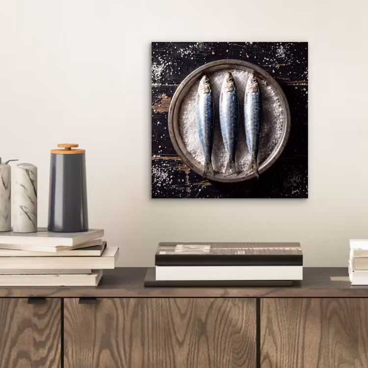 Aluminium schilderij - Vis - Zout - Eten — 2