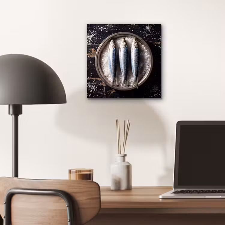 Aluminium schilderij - Vis - Zout - Eten — 6