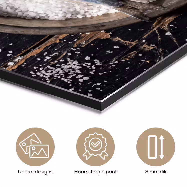 Aluminium schilderij - Vis - Zout - Eten — 7
