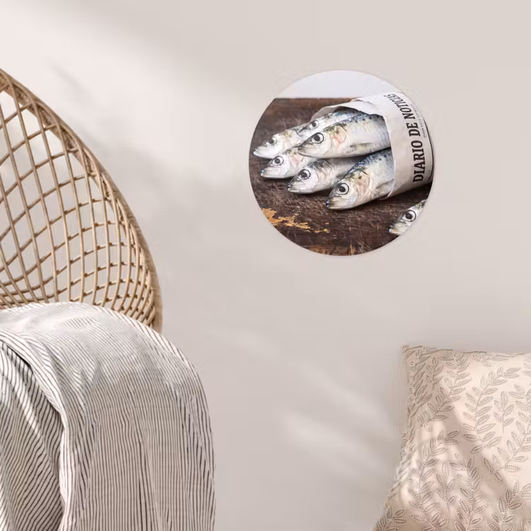 Behangcirkel - Sardientje - krant - snijplank — 5
