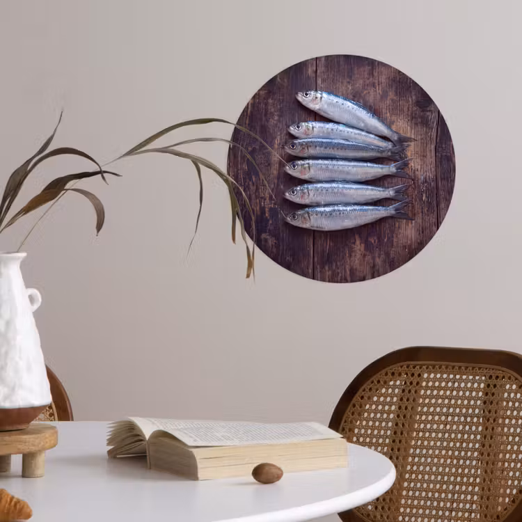 Behangcirkel - Vis - Hout - Eten — 4
