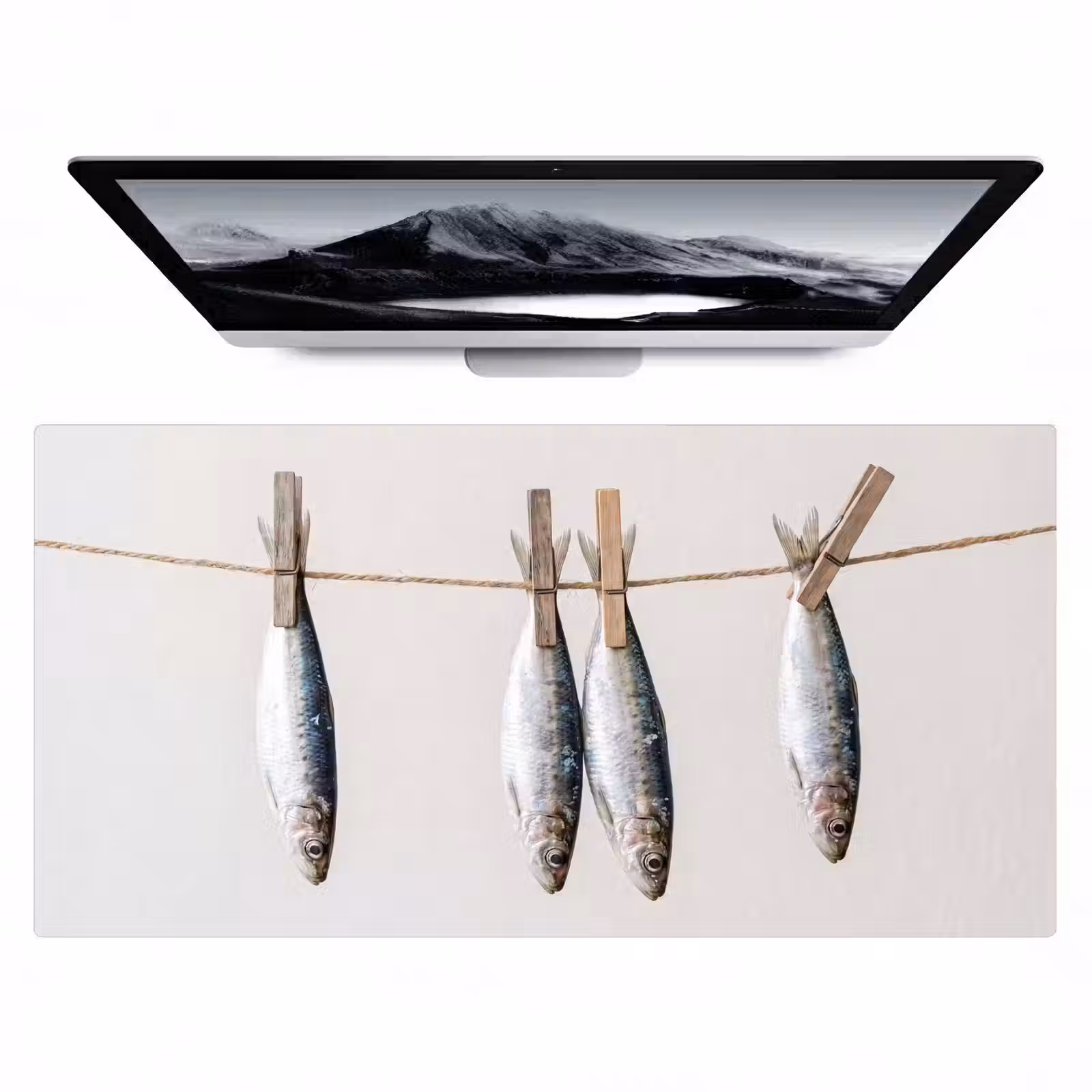 Bureau onderlegger - Vis - Hangend - Eten — 1