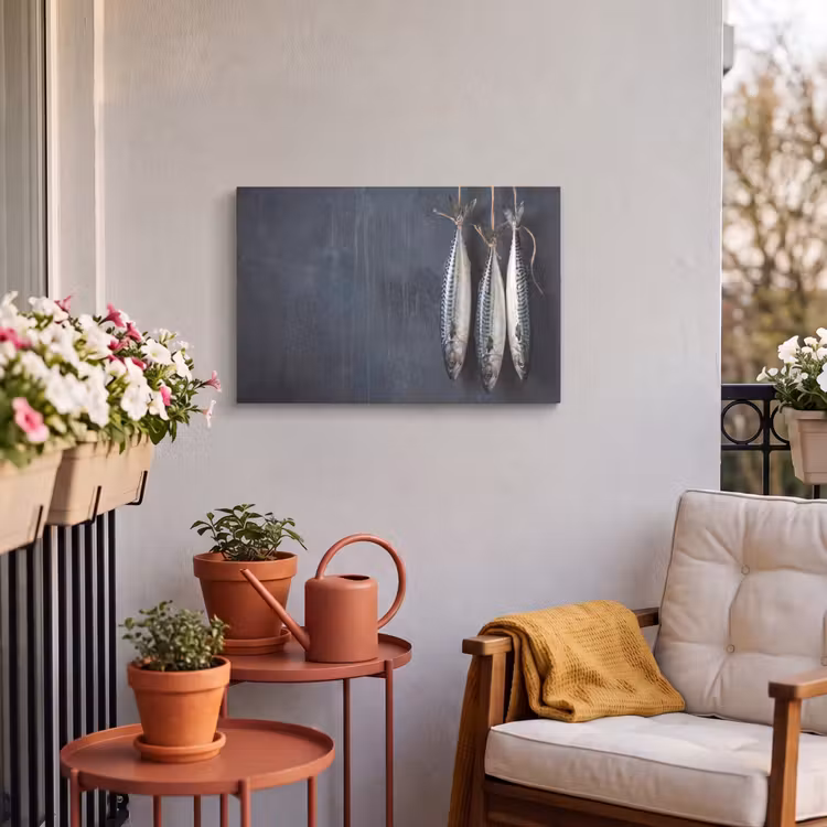 Buiten canvas - Drie vissen - Touw — 3