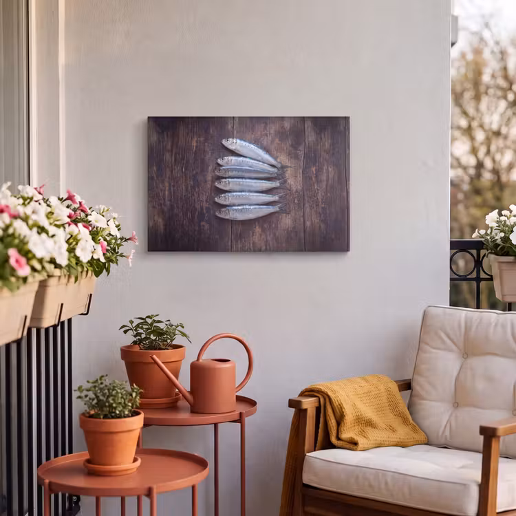 Buiten canvas - Vis - Hout - Eten — 3