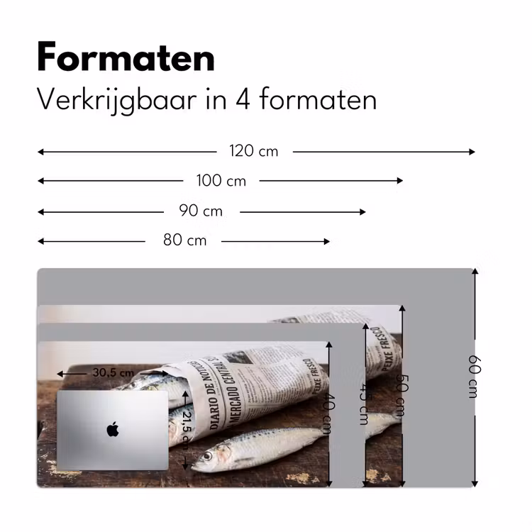 Bureau onderlegger - Sardientje - krant - snijplank — 8