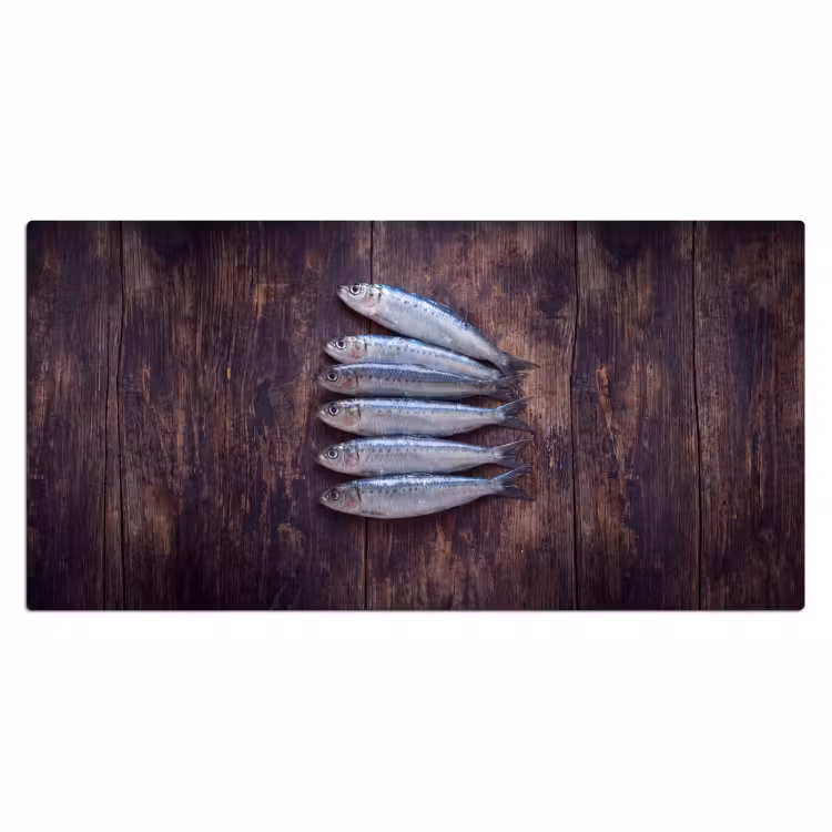 Bureau onderlegger - Vis - Hout - Eten — 2
