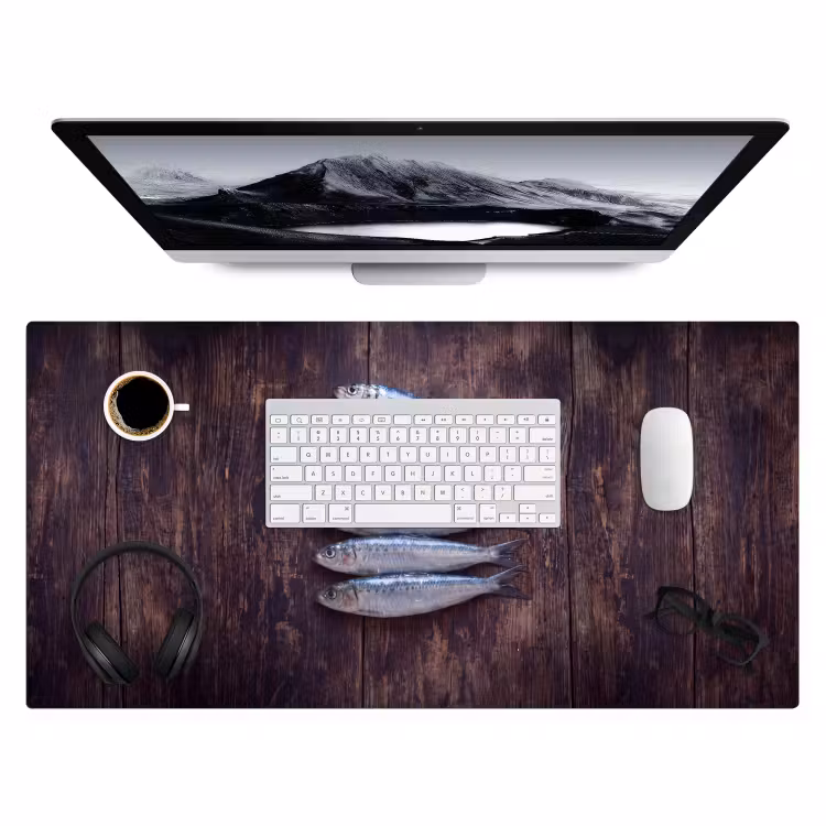 Bureau onderlegger - Vis - Hout - Eten — 4