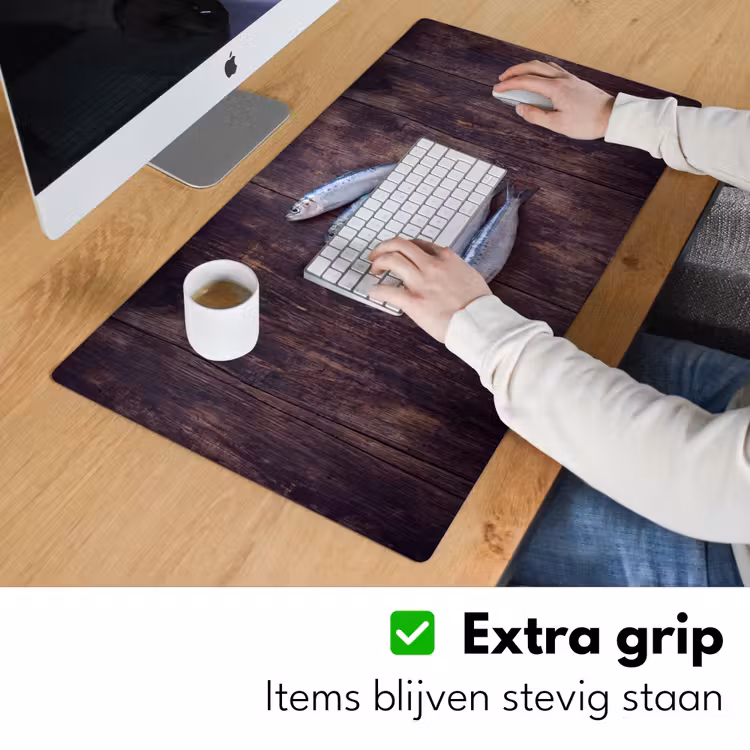 Bureau onderlegger - Vis - Hout - Eten — 6