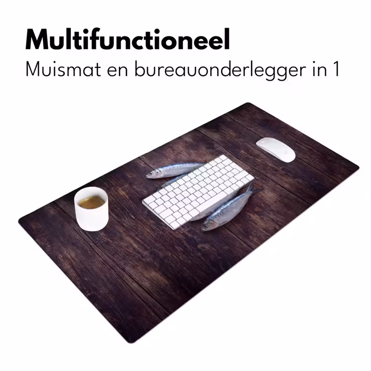 Bureau onderlegger - Vis - Hout - Eten — 7
