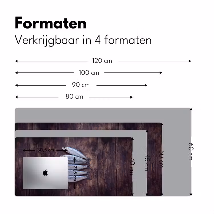 Bureau onderlegger - Vis - Hout - Eten — 8