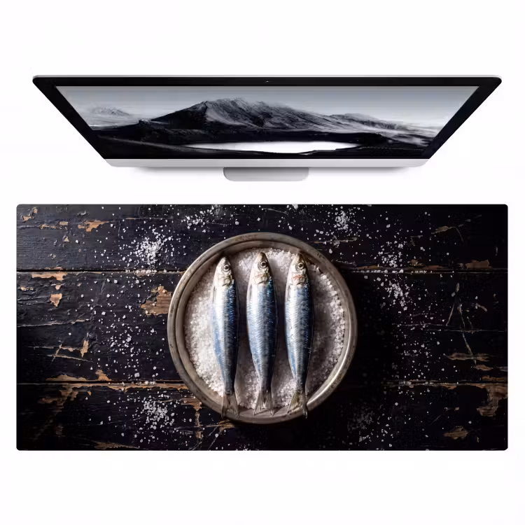 Bureau onderlegger - Vis - Zout - Eten — 1