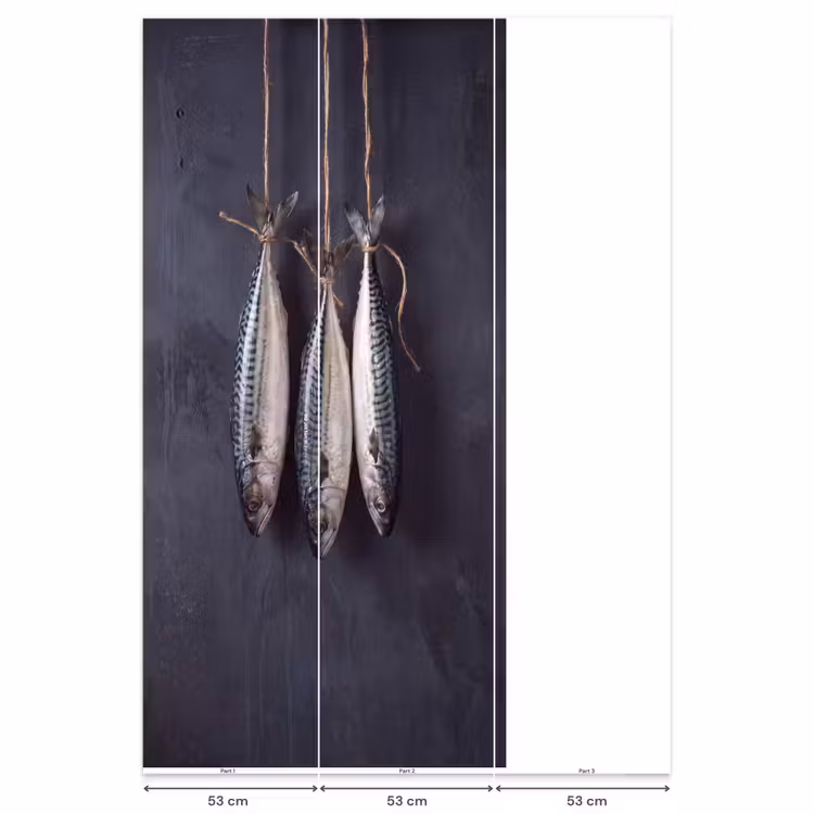 Behang - Drie vissen - Touw — 6