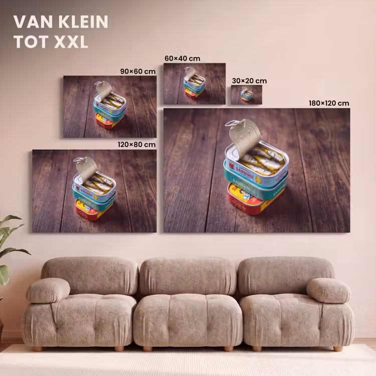 Canvas schilderij - Vis - Blikjes - Keuken — 7