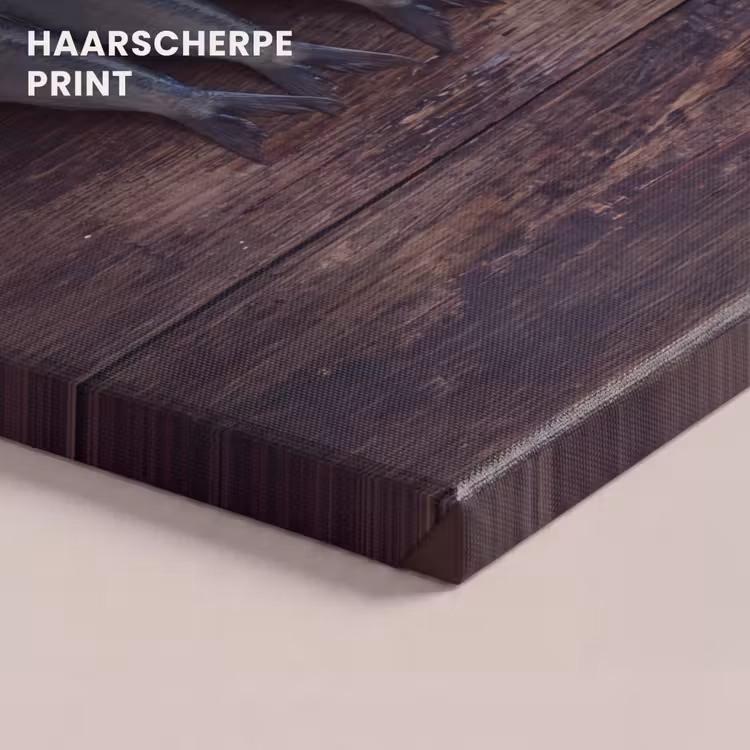 Canvas schilderij - Vis - Hout - Eten — 4
