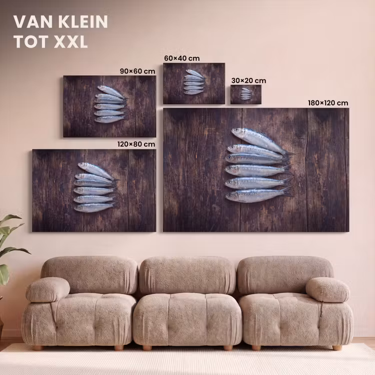 Canvas schilderij - Vis - Hout - Eten — 7